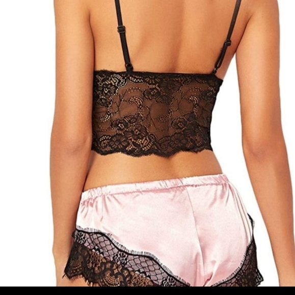 Hot Sell Women Underwear Wine Red Satin Sexy Linge - Picture 6 of 6